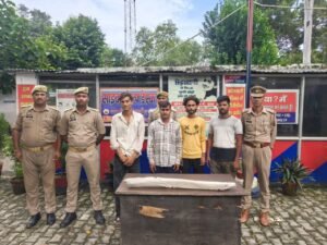 रास्ता रोककर मारपीट व फायरिंग के मामले में चार वांछित आरोपी गिरफ्तार