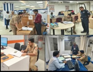 बैंकों और वित्तीय संस्थानों में पुलिस की सघन चेकिंग, सुरक्षा व्यवस्था का लिया जायजा