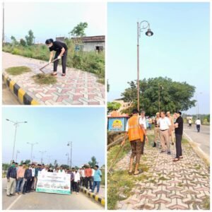 स्मार्ट रोड पर चला विशेष स्वच्छता एवं सौंदर्यीकरण अभियान